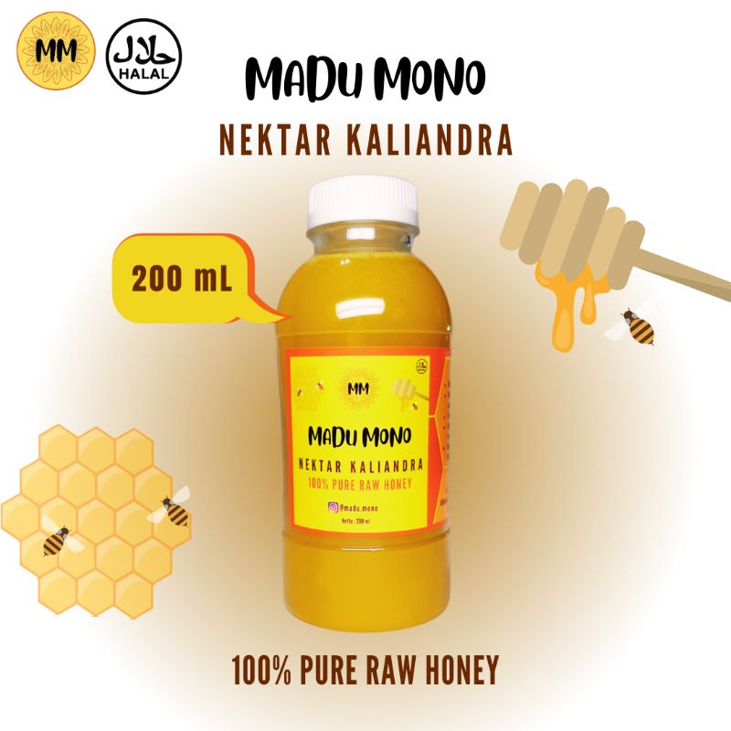 

Madu Murni Asli Alami 100% Pure Natural Raw Honey Madu Mono 200 ml Minuman Kesehatan