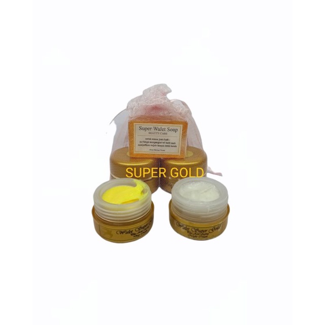 CREAM WALET SUPER GOLD ORIGINAL//WALET GOLD 3IN1