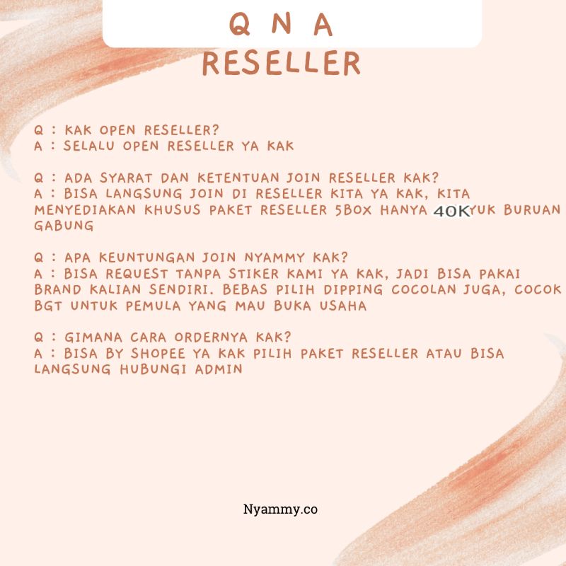 

Paket Reseller 5box NYAMMY