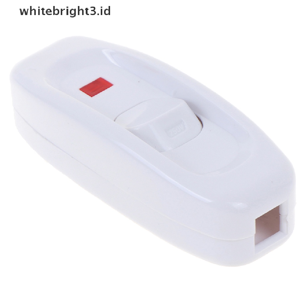 (whitebright3.id) Saklar On / Off Lampu Meja 10A Warna Hitam / Putih