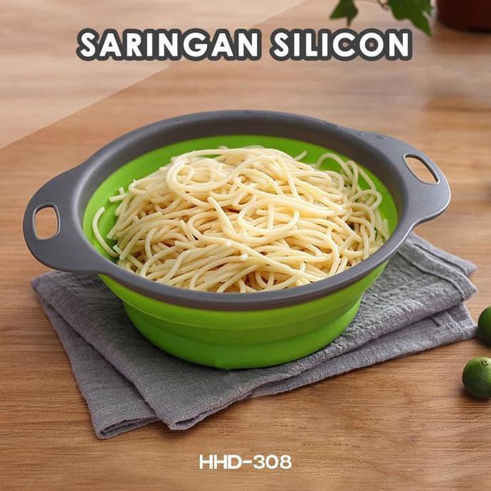 Baskom Saringan Silicone Yang Bisa Dilipat Keranjang Strainer Basket - HHD-308