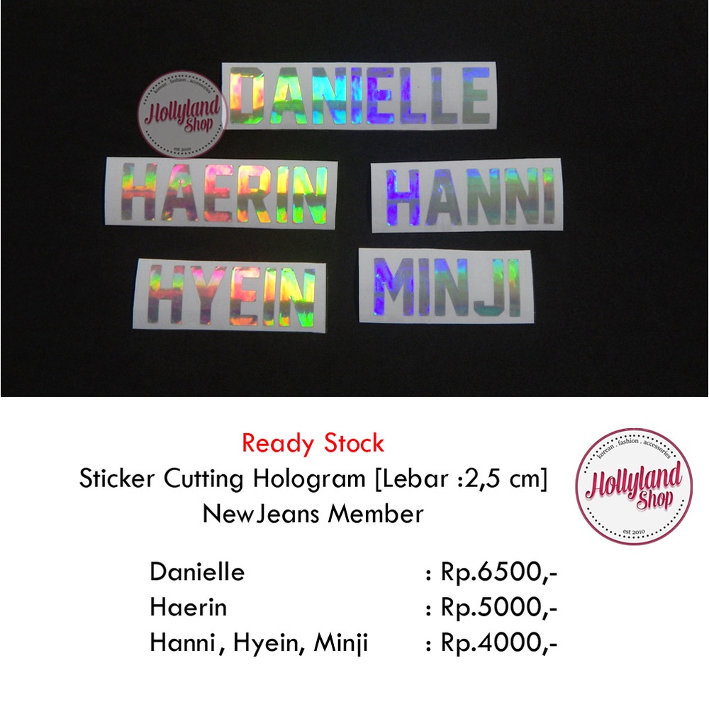 

Sticker Cutting Hologram NewJeans New Jeans Member Unofficial