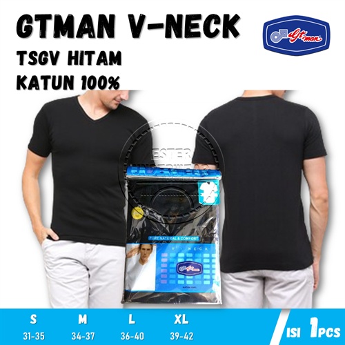 Kaos Dalam OBLONG GTMAN V-NECK TSGV HITAM ISI 1PCS