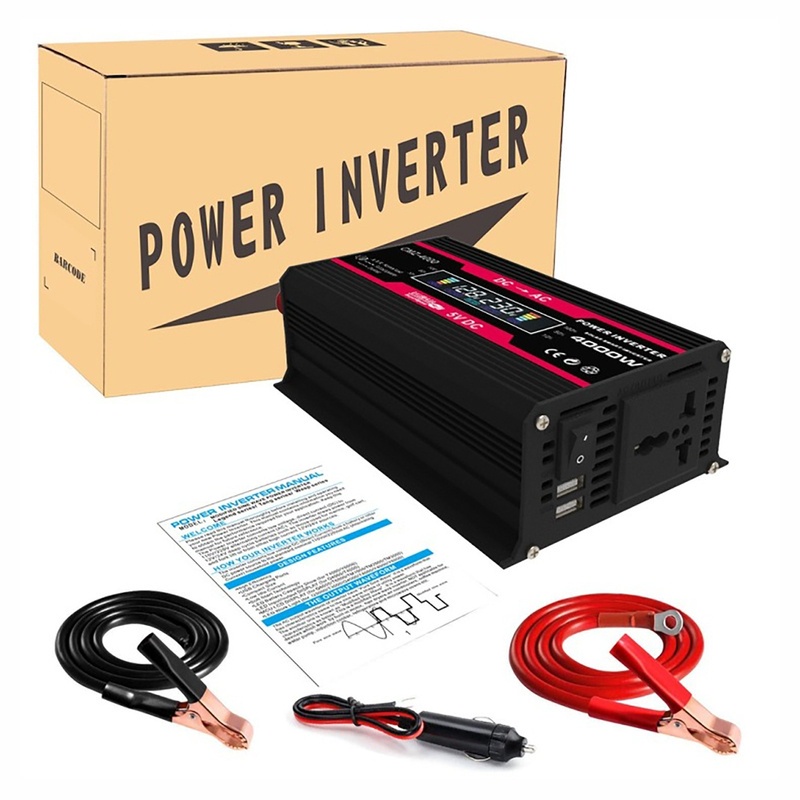 Power Inverter Pure Sine Wave PSW DC 12V/24V To AC 220V 4000W Mengubah arus DC ke AC