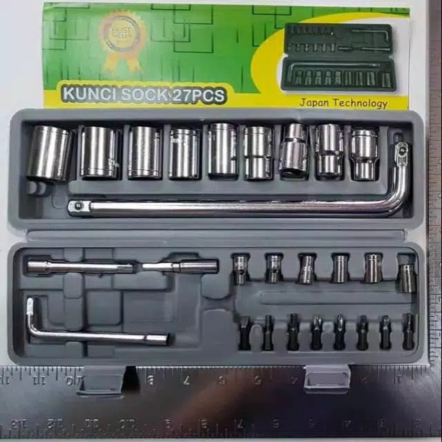 kunci Sock / Socket / Shock / Sok Wrench 27 pcs Kenmaster Toolkit