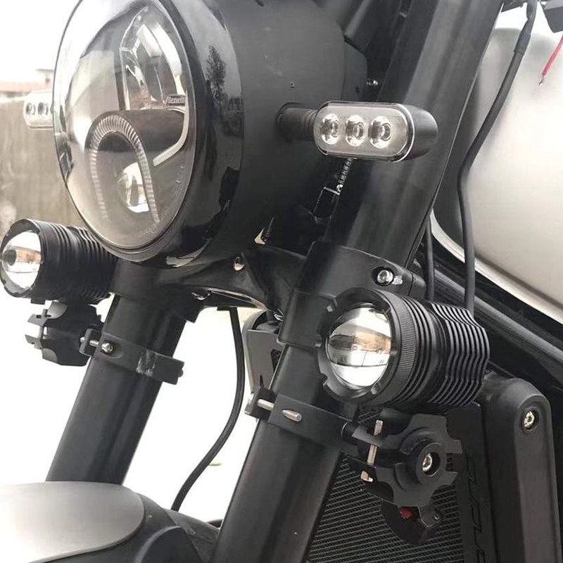 Sepeda Motor Lampu Bracket Lampu Sorot Mount Stang Fixed Clamp Bracket Sepeda Sekrup Aluminium Alloy Lampu Depan Pemegang Aksesoris Motor untuk YAMAHA