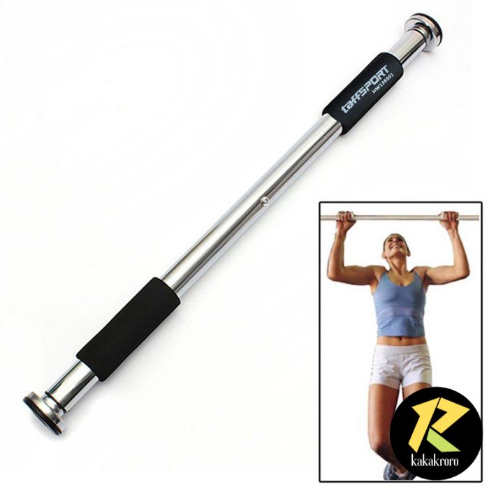 TaffSPORT Tiang Latihan Pull Up Pintu Solid Grip 62-100cm - HW139501