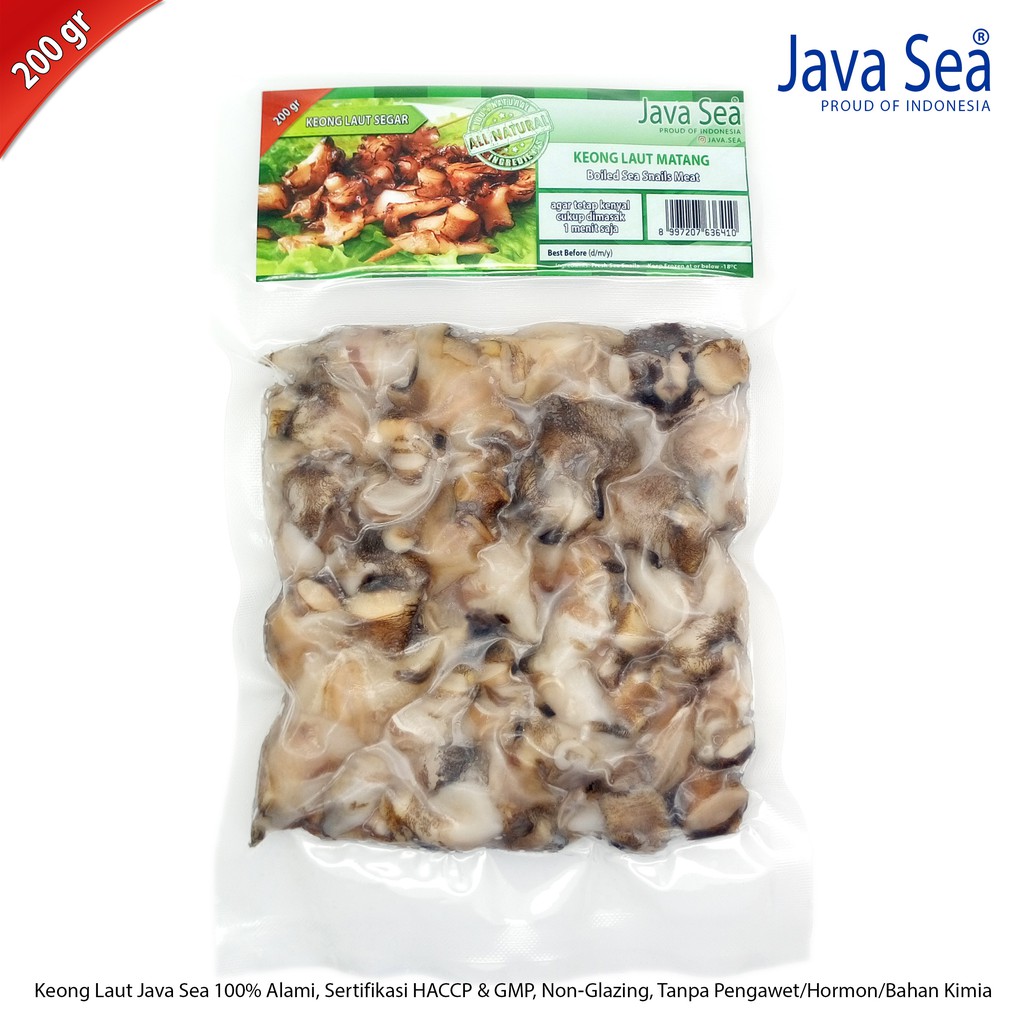 

JAVA SEA Daging Keong Laut Beku Sudah Direbus [200gr]