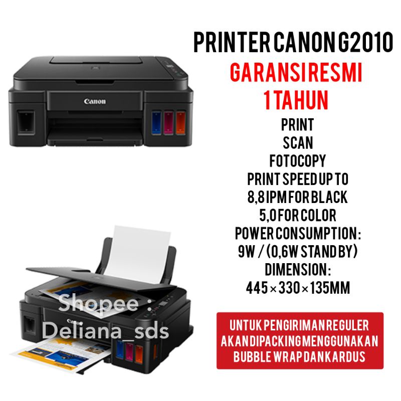 Printer Canon G2010 Garansi Resmi 3 Tahun Printer G2010 Printer Canon Murah Printer Canon Print Scan
