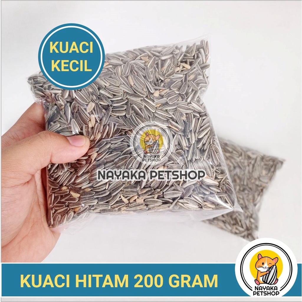 Kuaci Hamster Hitam 200 gr Snack Makanan Hamster Pakan Murah