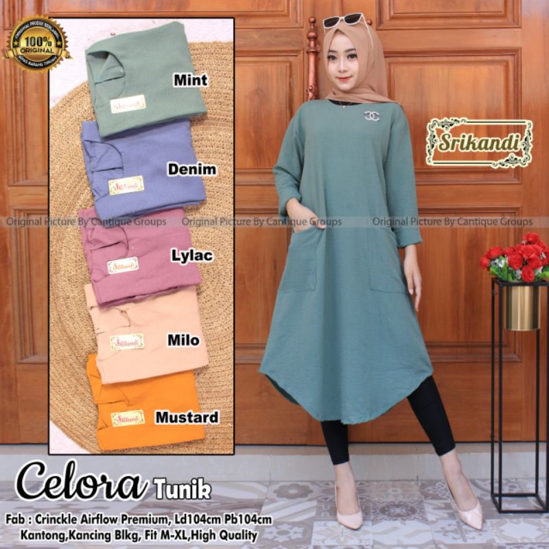 celora tunik polos by srikandi