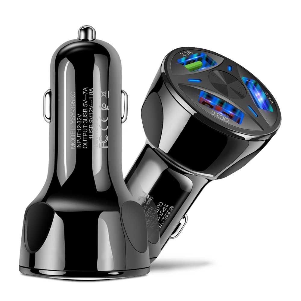 Mall Suhach Car Charger Mobil USB 3 Port 2.1A QC3.0 - APD-369 TItanGadget