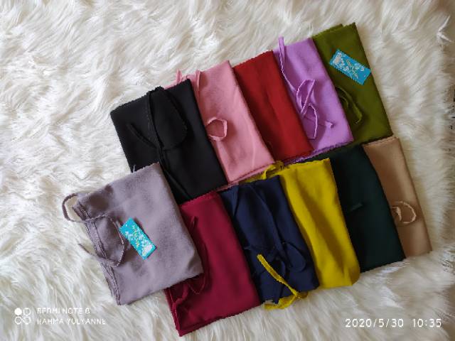 PASMINA TALI BAHAN SERUTY PREMIUM 1KG MUAT  10PC