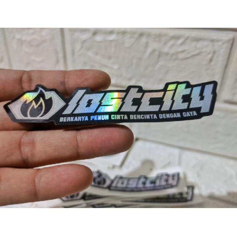 

(PROMO RBF98) Custom Sticker Vinyl Stiker Hologram A3 Logo Toko Bengkel Komunitas Thailook LAY PROJECT ✼