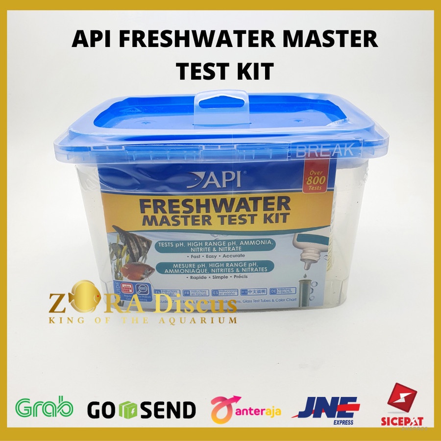 ORIGINAL API FRESHWATER MASTER TEST KIT AIR PH AMONIA NITRIT NITRAT