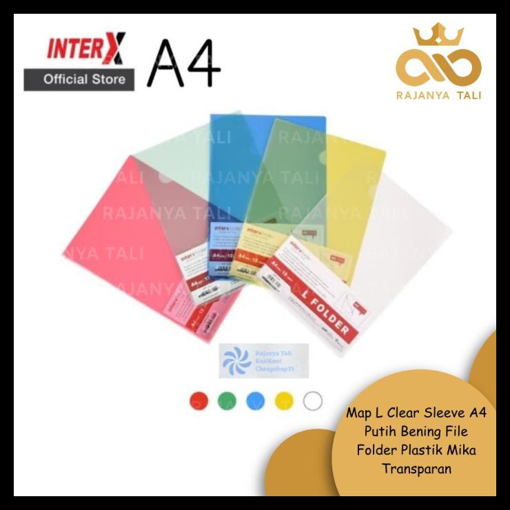 

Map L Clear Sleeve A4 Putih Bening File Folder Plastik Mika Transparan - Biru