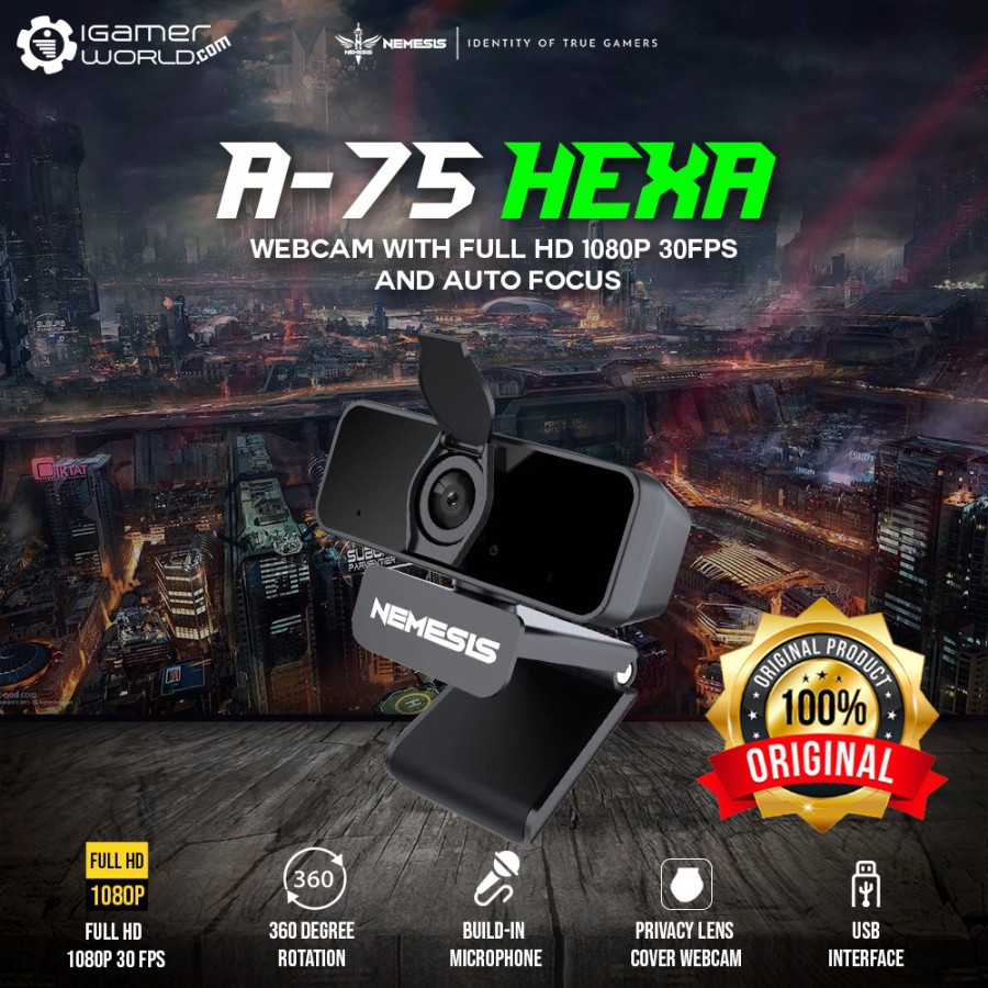 NYK A-75 HEXA / HEXA A75 Full HD 1080 Gaming Webcam