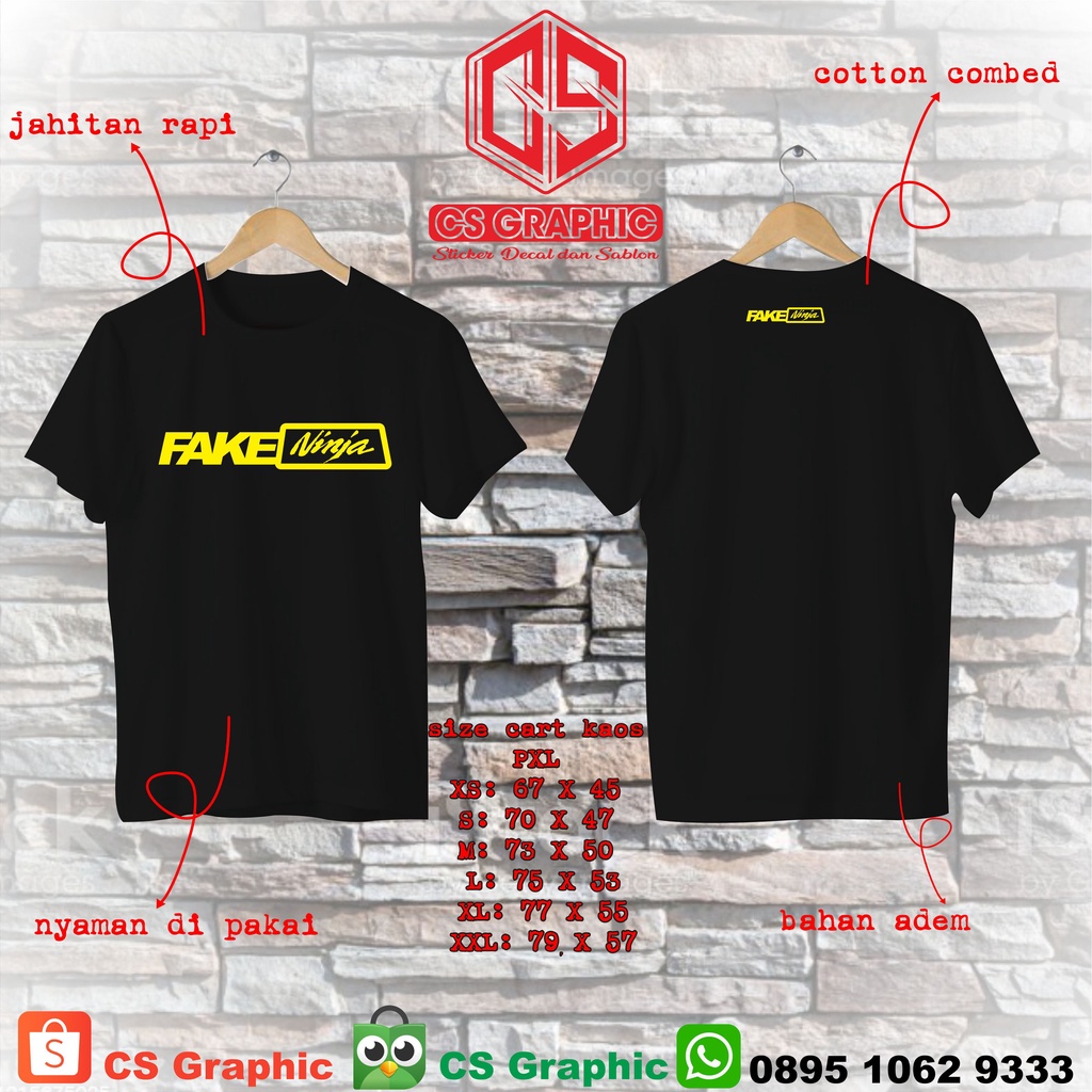 Kaos fake kawasaki ninja r distro keren berkualitas