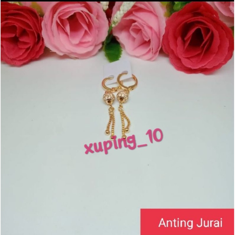 Anting jurai wanita dewasa perhiasan xuping aksesoris fashion