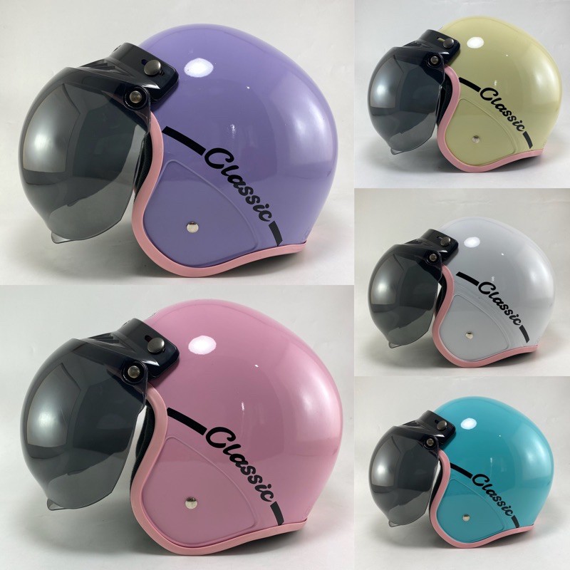  Helm  Bogo Wanita Dewasa Classic Pastel Termurah Kekinian  