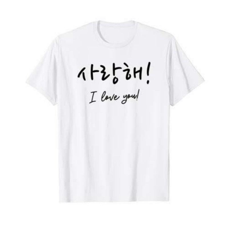 Baju Kaos I Love You Korean Style / BTS NCT Blackpink