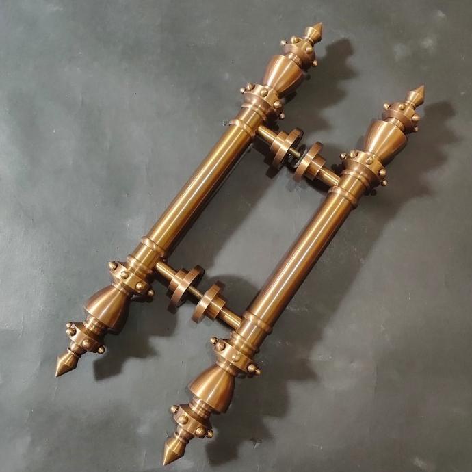 GAGANG PINTU HANDLE PINTU RUMAH KUNINGAN GOTRI AB 50 CM