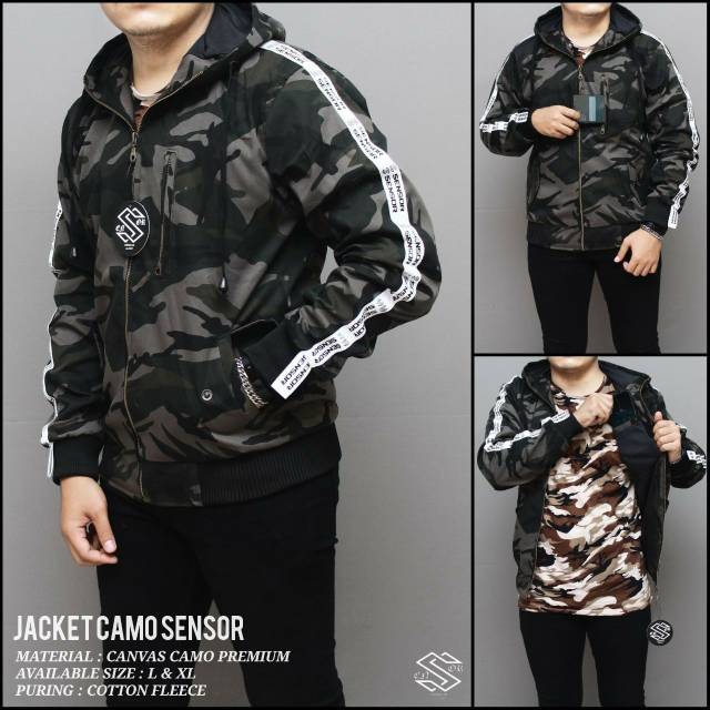 Myumiwshop jacket camo sensor canvas furing cotton fleece jaket army