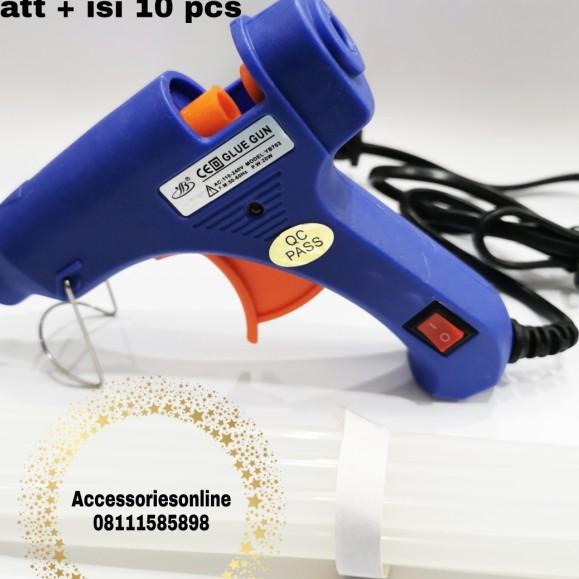 

♥ Promo!!! Alat Lem Tembak 20 Watt + 10 Refill 27cm Paket glue gun bakar ←