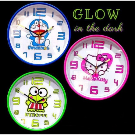 OGANA GLOW IN THE DARK / JAM DINDING KALIGRAFI / JAM KARAKTER LUCU