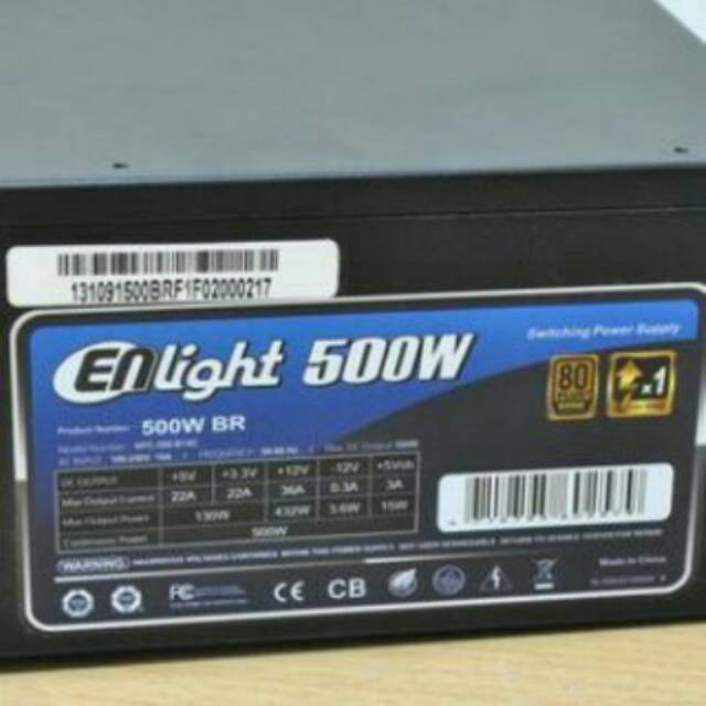 power supply enlight black 500w original