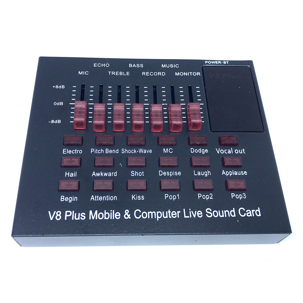 Soundcard Murah // Soundcard External Bluetooth Mixer Multifungsi Live Broadcast - Hitam