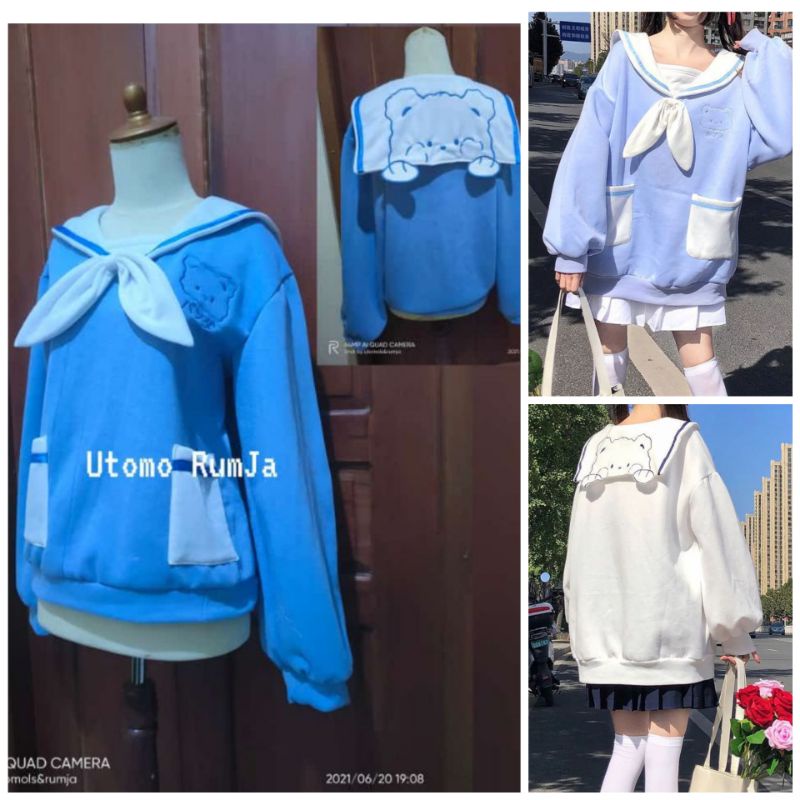 utomorumja Jaket Sailor Krah Kelasi Japanese Style Korean Ulzzang Lolita