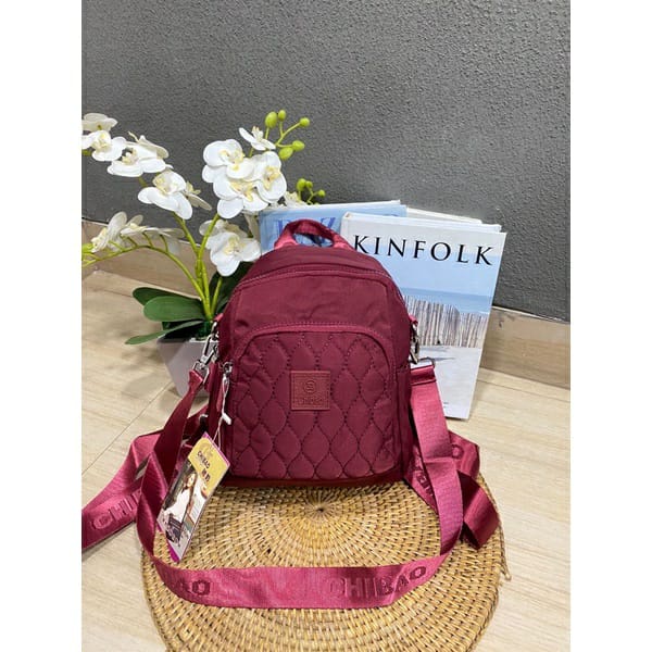 Tas Ransel Chibao 2030-AB size 25x10x21 cm. Tas Wanita Tas Ransel Wanita import Tas Chibao ORI Terbaru bahan kanvas halus BISA BAYAR DITEMPAT!!!!