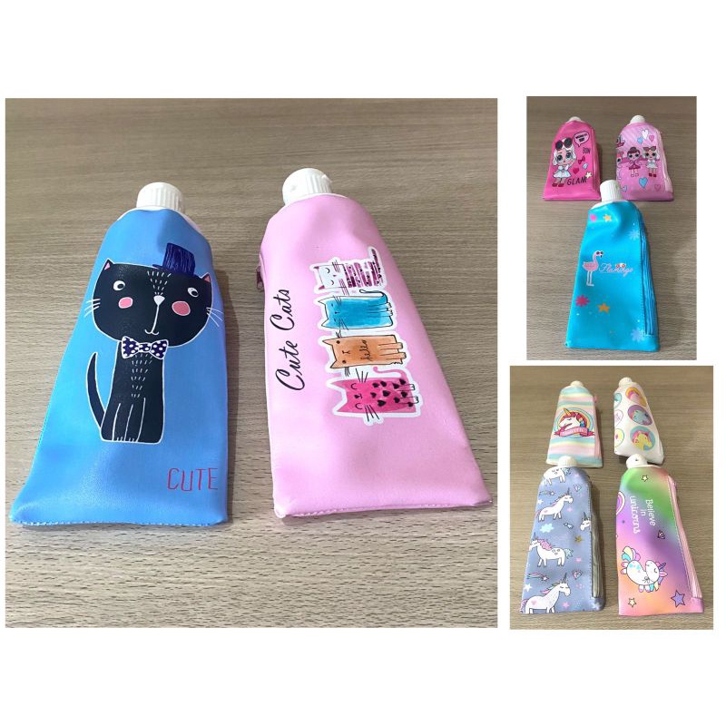 

Tempat Pensil Bentuk Botol Minum Karakter Cats, LOL, Flamingo, Unicorn