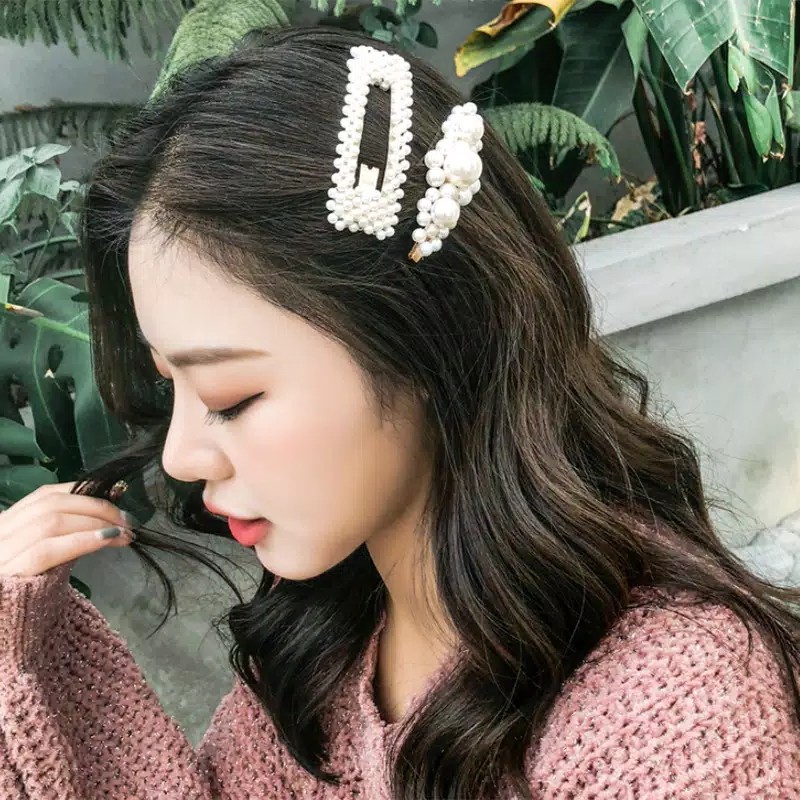 Jepit Rambut korea mutiara Headpiece Hair Aksesoris Korean Pearl Hairpin /Jepitan gaya korea