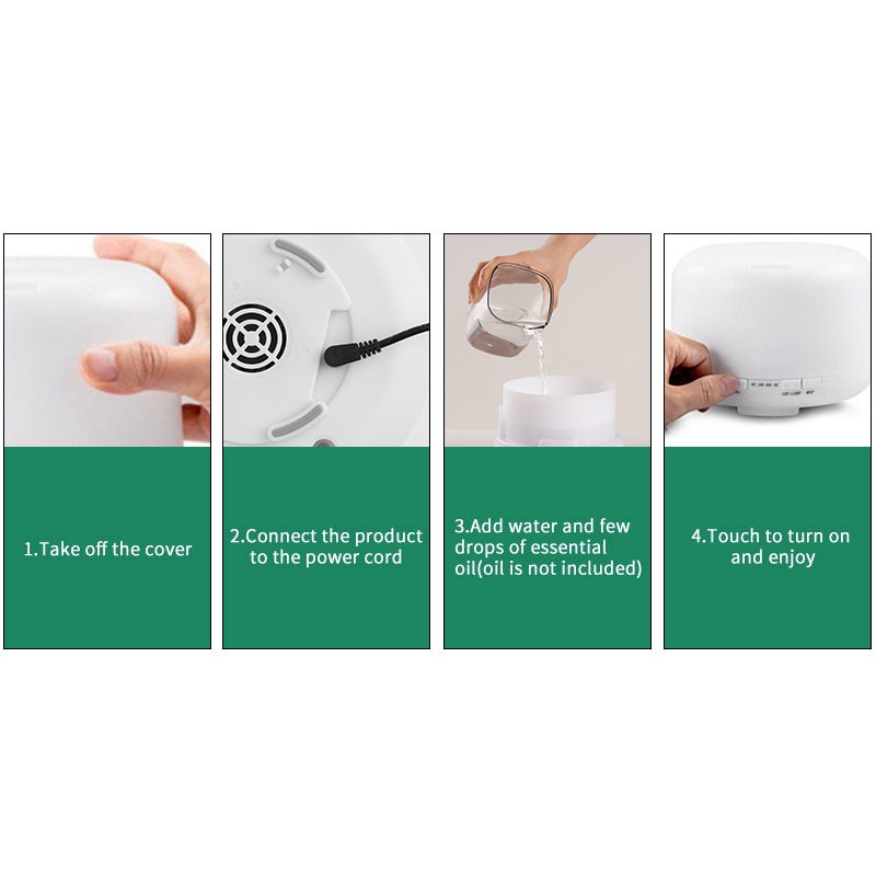 Humidifier Disfuser Aromaterapi 500ML REMOTE COD TIDAK FREE OIL-7