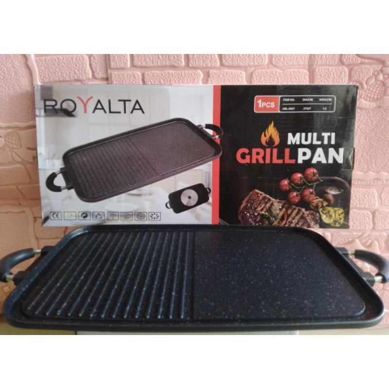 ROYALTA GRILL PAN MARBLE / ALAT PANGGANGAN BBQ BESAR