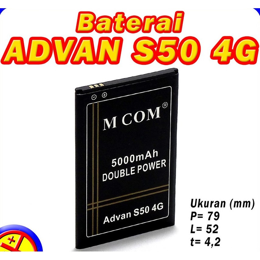 Battery Batre Baterai Double Power Mcom Advan S50 4G