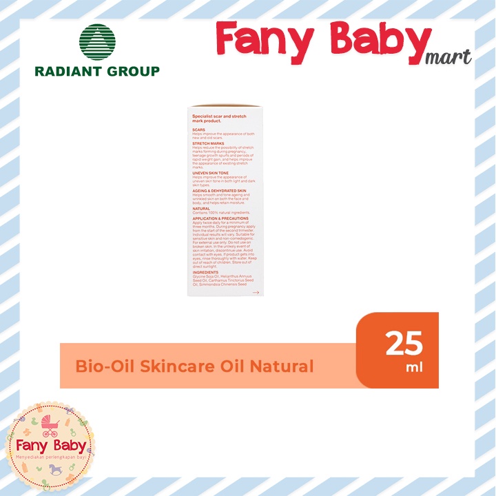 BIO OIL SKINCARE OIL NATURAL 25ML