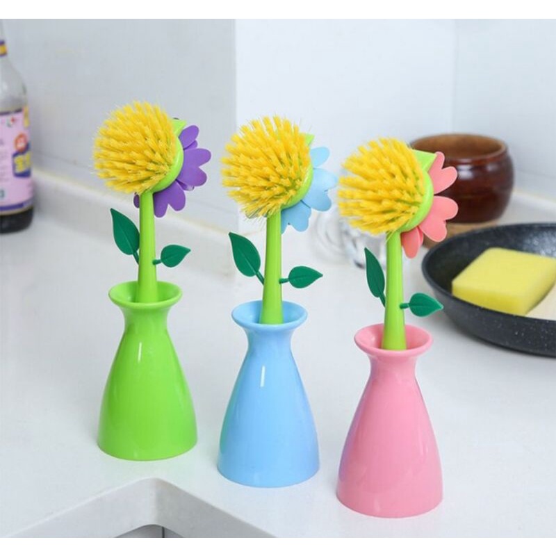 Sikat Bunga Matahari Sikat Cuci Piring Sikat Panci Sikat Serbaguna Multifungsi Sikat Bunga Matahari