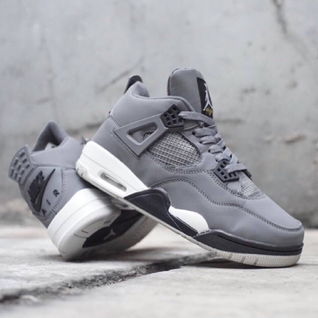 Sepatu Nike AirJordan Retro 4 High "Soft Grey" 40-44 Import Quality