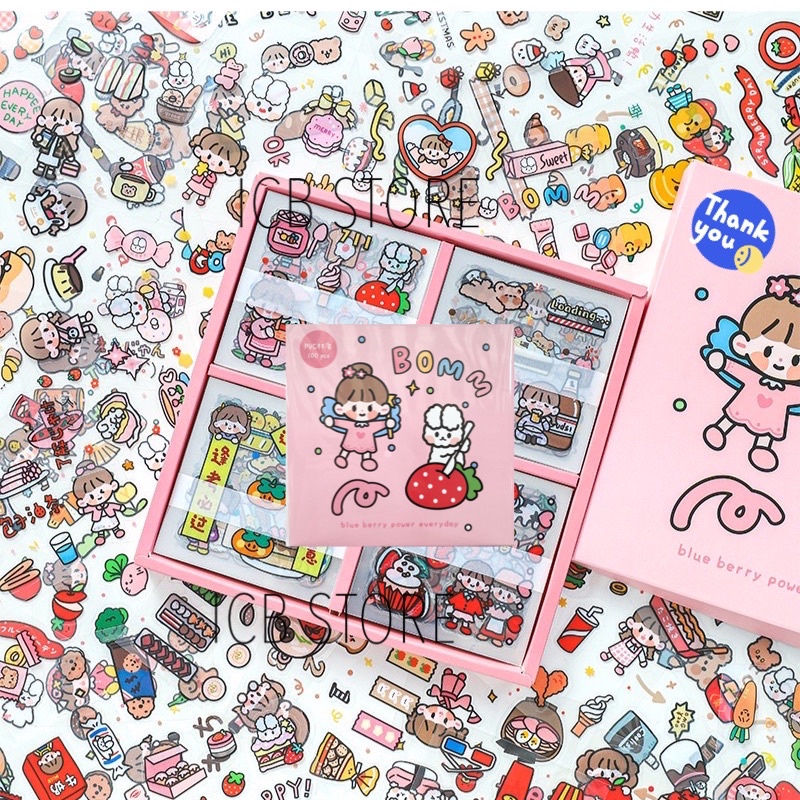 1 Lembar Stiker Aesthetic Tumblr Hp / Stiker Lucu Telado-BOMM PVC
