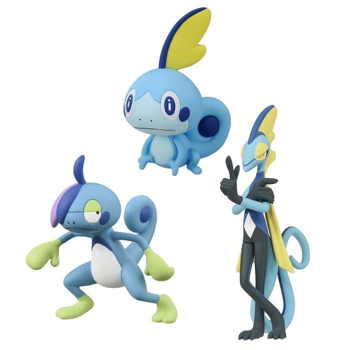 SET Pokemon Moncolle MS Sobble Drizzile Inteleon Starter Evo Figure