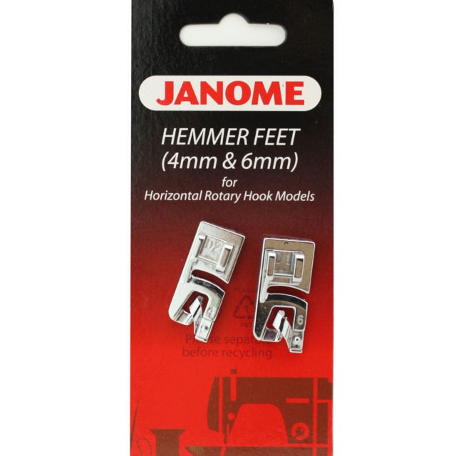 Sepatu hemmer Original janome 6mm dan 4mm