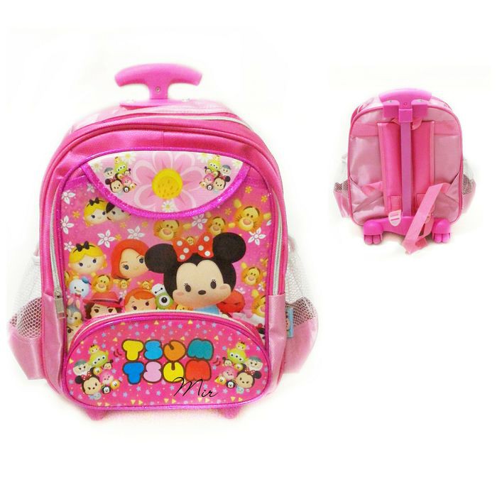 Tas Trolley Anak Tk Gambar Unicorn 5D - Ada 2 Kantung Import & Kp SG986  Tk Tsum Tsum Pink Dorong S