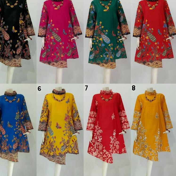 (PROMO SQH90) PAKAIAN BAJU TUNIK DRESS DASTER BATIK WANITA JUMBO TIDAK LUNTUR MURAH UNGGUL JAYA PEKA