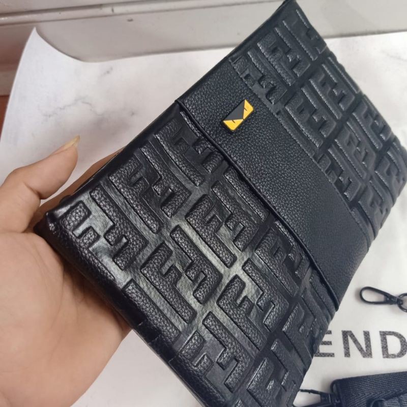 Diskon! Clutch Fend! Wanita Kulit Asli - Original