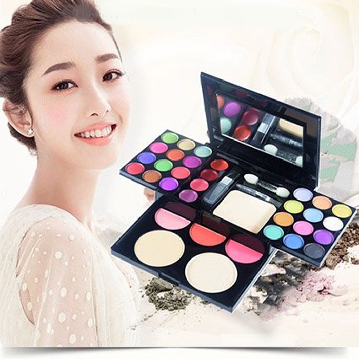 ADS MAKEUP KIT FASHION SET Super Lengkap BONUS SPONS WAJAH MODEL TELUR 1PCS