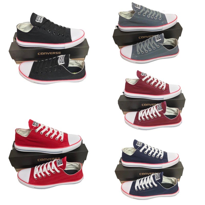 TERBARU!!!Sepatu sneaker Converse all star lis merah+box