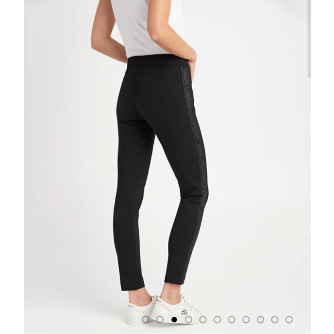 Karl Lagerfeld logo taping compression pants